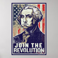 Poster van de Revolutie in Washington