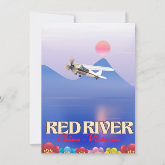 Poster van de Rode River Cambodja Vacation Kaart (Achterkant)