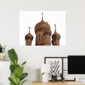 Poster van de Russische kerk (Thuiskantoor)