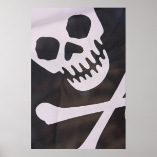 Poster van de schedel en de kruisbeenderen
