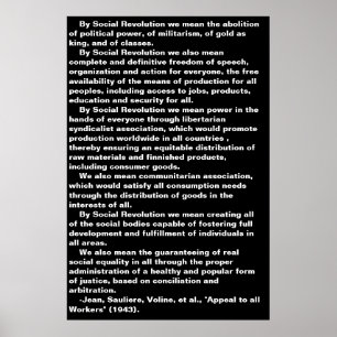 Poster van de sociale revolutie
