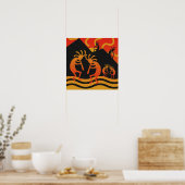 Poster van de Southwest Kokopelli Wall Art (Keuken)