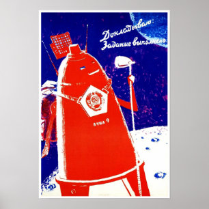 Poster van de Sovjet-ruimtepropaganda