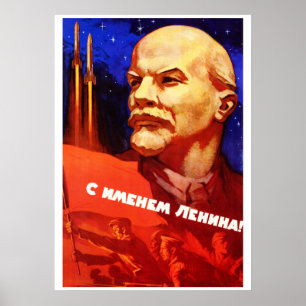 Poster van de Sovjetruimtepropaganda