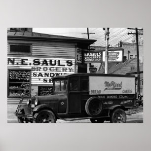 Poster van de straathoek van New Orleans