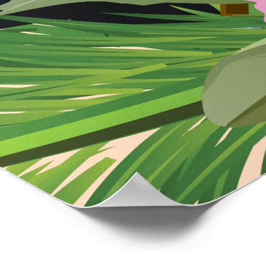 Poster van de strandvakantie met Tamarindo Costa R (Hoek)