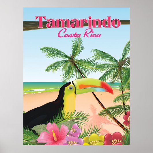 Poster van de strandvakantie met Tamarindo Costa R (Voorkant)