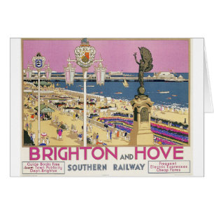Poster van de trein Brighton en Hove