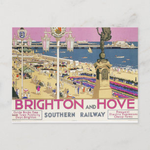 Poster van de trein Brighton en Hove Briefkaart