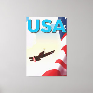 Poster van de Tweede Wereldoorlog Canvas Afdruk