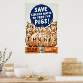 Poster van de Tweede Wereldoorlog - Redding - Sav (Keuken)