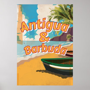Poster van de vakantie van Antigua en Barbuda