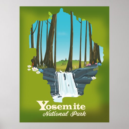 Poster van de vakantie van het Yellowstone Nationa (Voorkant)