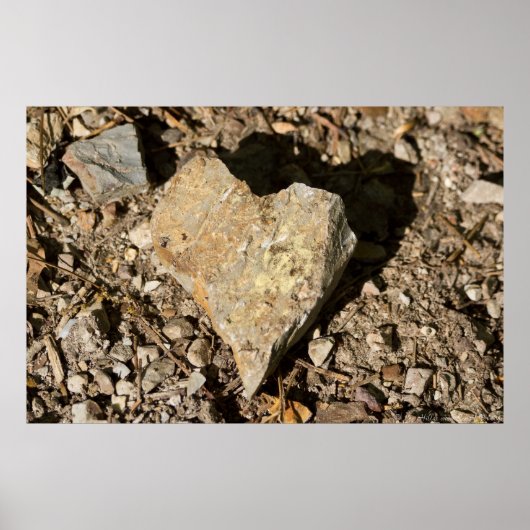 Poster van de Valentijn "Love Rocks" van natuur (Voorkant)