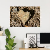 Poster van de Valentijn "Love Rocks" van natuur (Thuiskantoor)