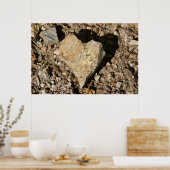 Poster van de Valentijn "Love Rocks" van natuur (Keuken)