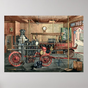  Poster van de Victoriaans era-brandweerpost