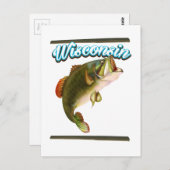 Poster van de visvangst van Wisconsin Briefkaart (Voorkant / Achterkant)