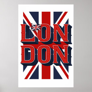 Poster van de vlag van Londen (24x36)