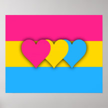 Poster van de vlag van Pansexuality