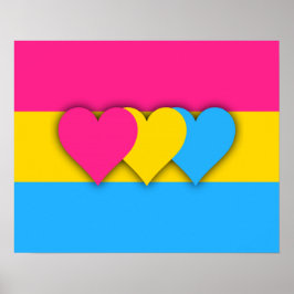 Poster van de vlag van Pansexuality