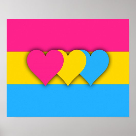 Poster van de vlag van Pansexuality (Voorkant)