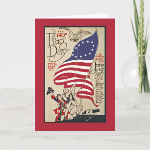 Poster van de vlaggendag van de patriottische vla kaart