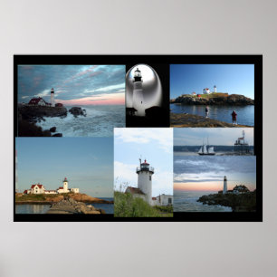 Poster van de vuurtoren Collage!