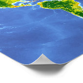 Poster van de wereldbevolkingskaart (Hoek)