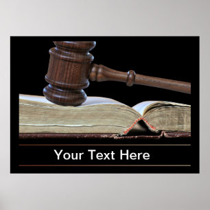 Poster van de wet en de Courtroom
