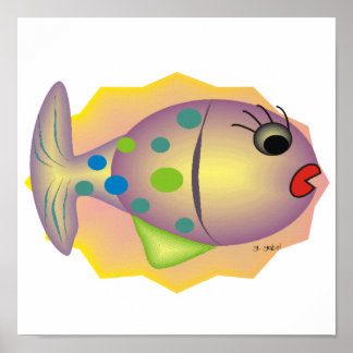 Poster van de Whimsical Fish Art van Gail Gabel