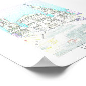 Poster van de Wit-Russische kerkarchitectuur Viteb (Hoek)