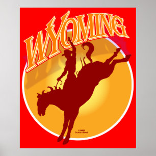 Poster van de Wyoming rodeo-zonsopgang