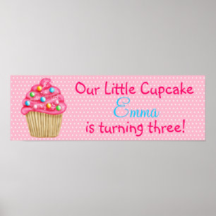 Poster van de zoete Cupcake Banner