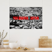Poster van de zwarte en witte yokohama (Keuken)