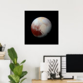 Poster van Dwarf Planet Pluto door NASA New Horizo (Thuiskantoor)