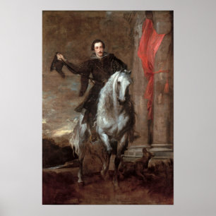 Poster Van Dyck - Anton Giulio Brignole Vente À Cheval