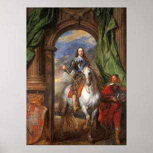 Poster Van Dyck - Charles I Avec M. De St Antoine