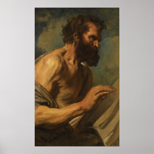 Poster Van Dyck - Etude D'Un Homme Porté Avec Les Mains R