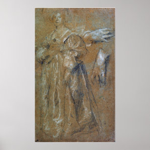 Poster Van Dyck - Étudier Le Portrait D'Une Dame