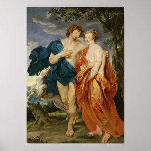 Poster Van Dyck - George Villiers Marquess, Wife Katheri.