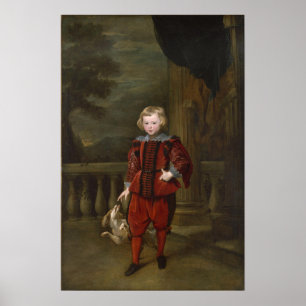 Poster Van Dyck - Jeune Génois sur une terrasse