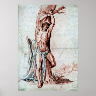 Poster Van Dyck - Martyr Lié À Un Arbre