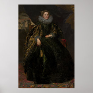Poster Van Dyck - Portrait de marquise Balbi