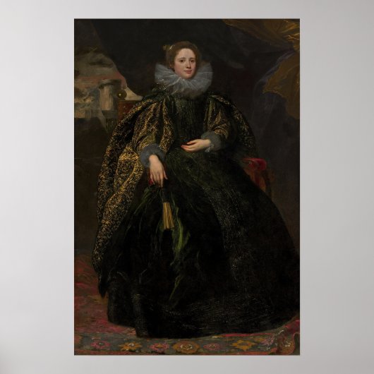 Poster Van Dyck - Portrait de marquise Balbi (Devant)