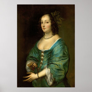 Poster Van Dyck - Portrait de Mary Ruthven, épouse de l'a