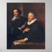 Poster Van Dyck - Portrait Des Graveurs Pieter De Jo... (Devant)