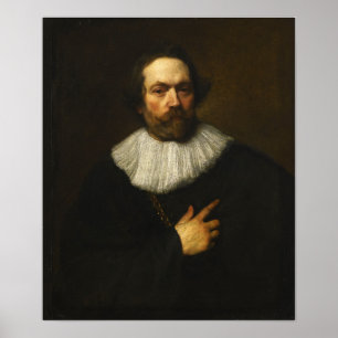 Poster Van Dyck - Portrait d'homme avec barbe