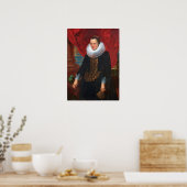 Poster Van Dyck - Portrait D'Une Femme Avec Son Perroquet (Cuisine)