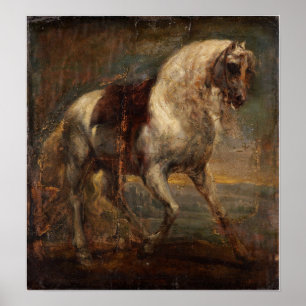 Poster Van Dyck - Un Cheval Gris